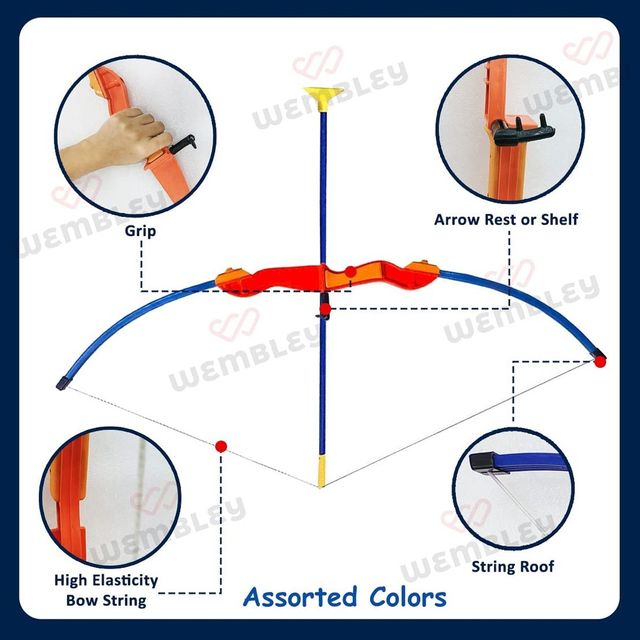 Wembley Bow and Arrow Archery Set for Kids and Adults - Includes Target Board