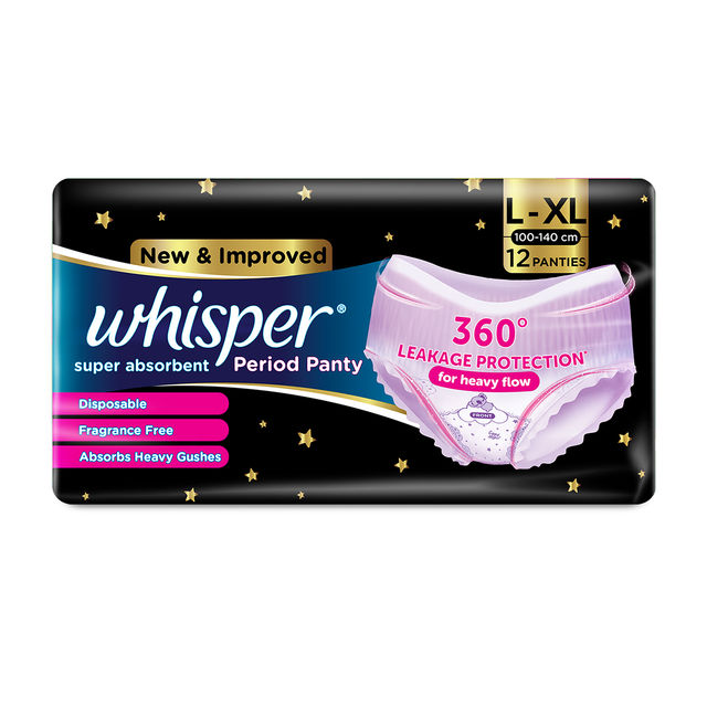 Whisper Super Absorbent Period Panties | L-XL