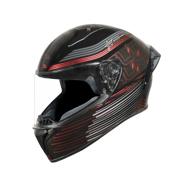 Studds Thunder D11 Full Face Helmet with Spoiler|Lava Red - L
