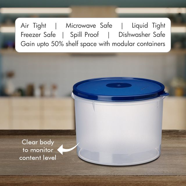 Signoraware Store Well Container Round 2.5Ltr. Storage Organiser - Mod Blue