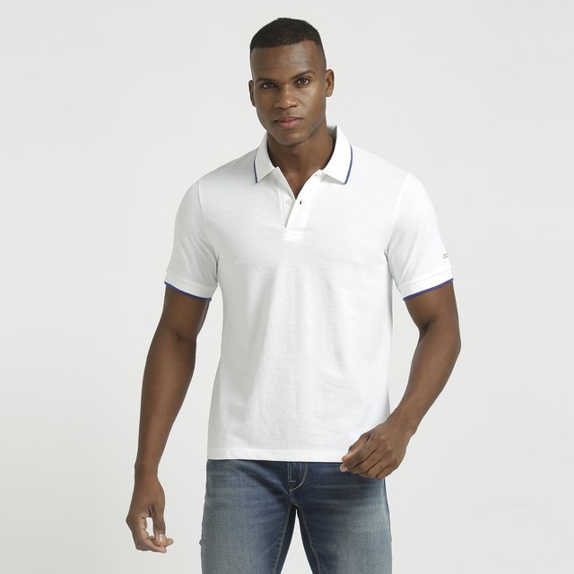 Playr Men's Adult Golf Golfer Polo 100% Cotton for All Season | White | L