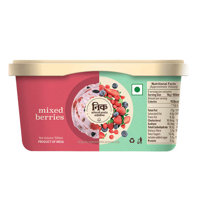 NIC Mixed Berries Ice Cream Tub