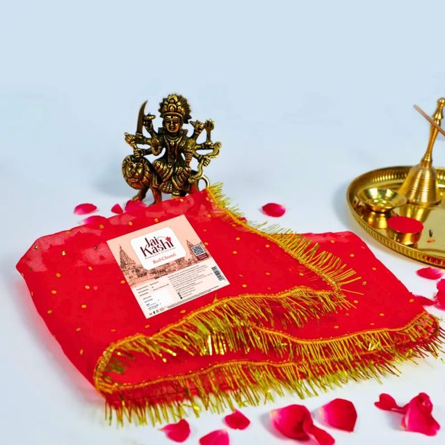 Jai Kashi Chunri - Red | 15 x 30 inch