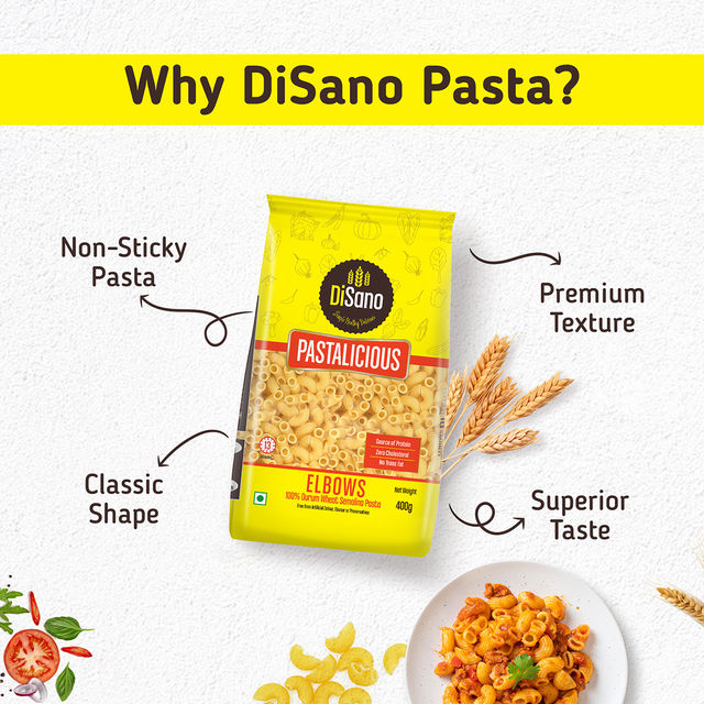 Disano Elbow Pasta, 100% Durum Wheat, No Maida