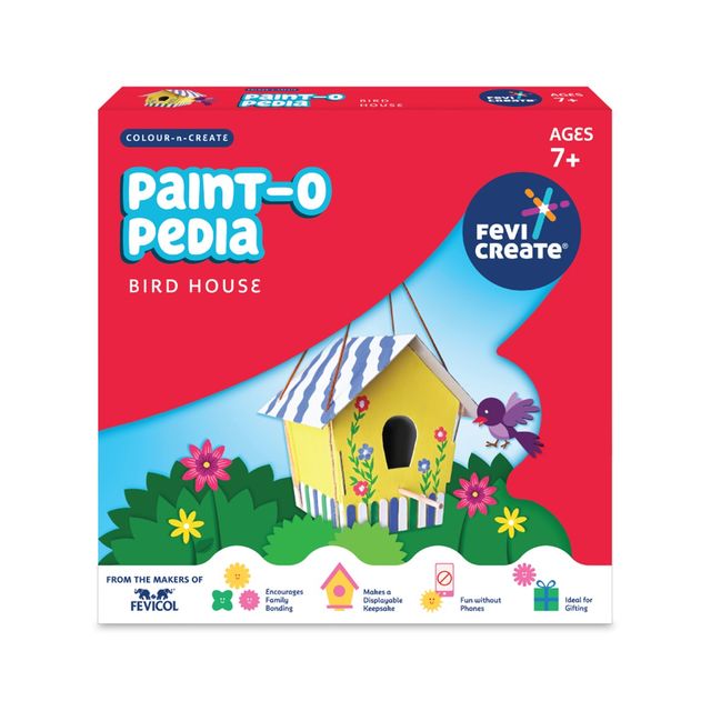 Pidilite Fevicreate Make Your Own Bird House Diy Art & Craft Set - Multicolor