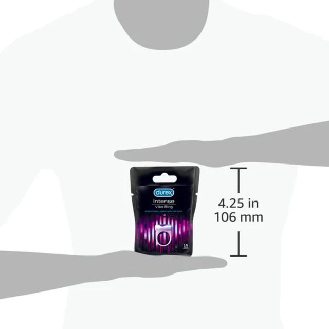 Durex Extra Time Condoms(10pc) & Durex Intense Vibe Ring For Extra Pleasure For Men & Women | Compatible With Condoms & Lubes(1pc) Combo