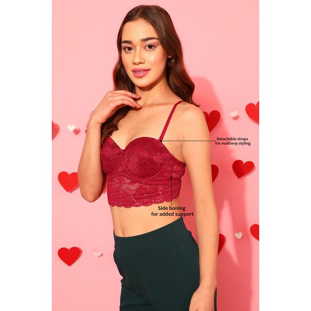 Buy Clovia Women Padded Underwired Full Coverage Multiway Longline