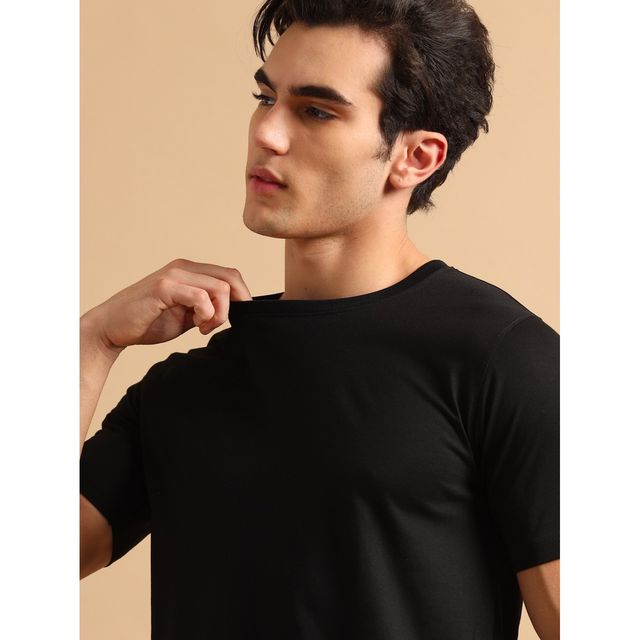 Bushirt Men's Solid T-shirt | Black - S