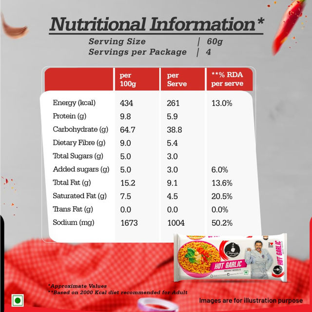 Ching's Secret Hot Garlic Instant Noodles Pouch 240 g Combo