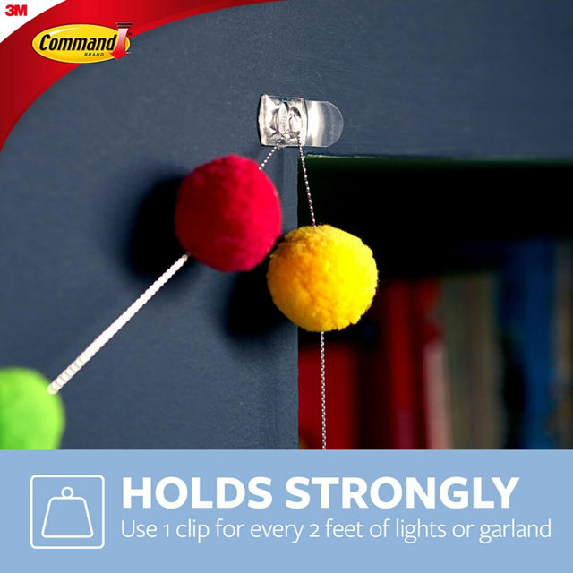 Command Transparent Decoration Hooks/Clips (20 Clips In The Pack)