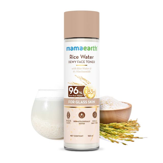 Mamaearth Rice Water Dewy Face Toner With Rice Water & 4% Niacinamide For Glass Skin Men & Women