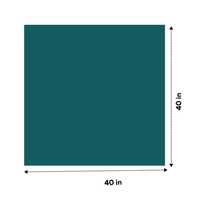 Lushomes Side Table Cover - Green | Classic Plain | 40 x 40 inch