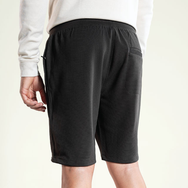 DaMENSCH Men's Workout Textured Shorts | Black - XL