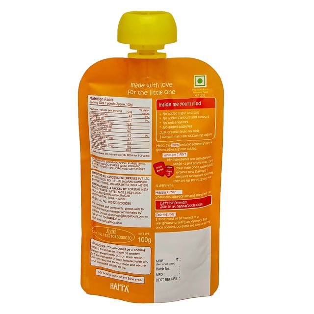 Happa Apple | Mango | Multigrain Puree