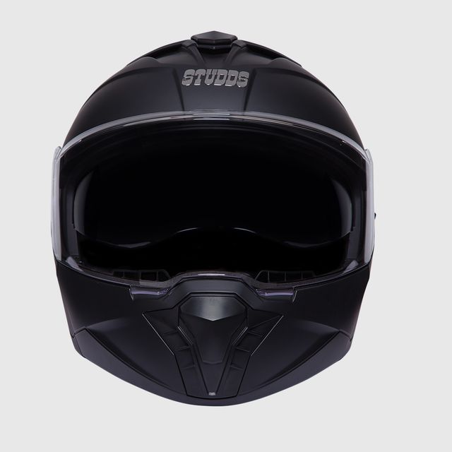 Studds Trooper ISI-DOT CertifiedFlip-up Helmet with Dual Visor |Matt Black - L