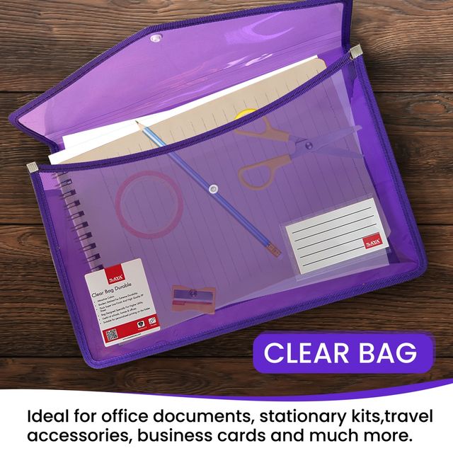 Saya Assorted Clear Bag Durable Fs (Fabric Gazette)