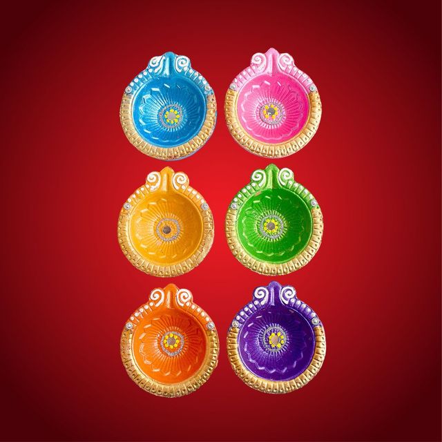 Satvik Clay Diya Set Of 6