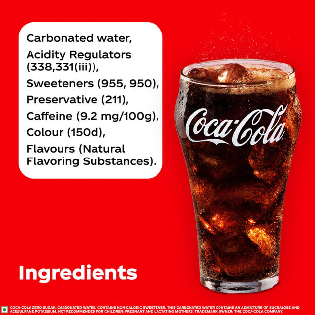 Coke Zero Cola Diet Soft Drink Can