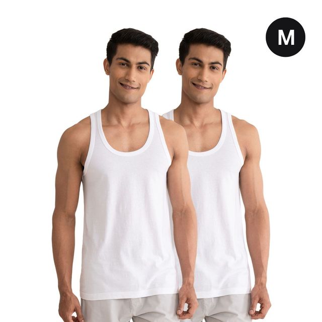 DaMENSCH Men's Vest | Neo-Cotton | Antibacterial Freshness - M