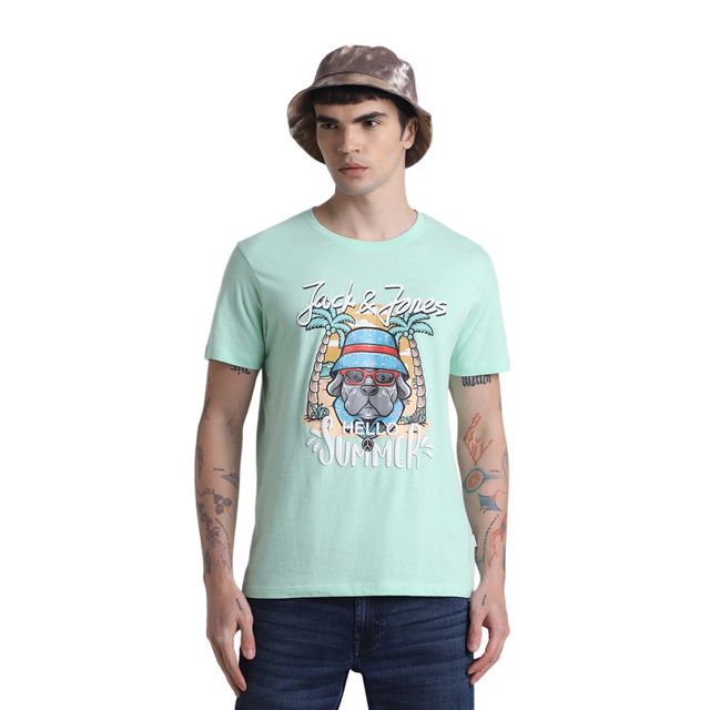 JACK & JONES Men's Regular fit T-shirt | Green - XL