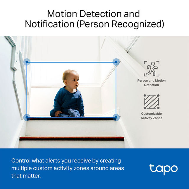 TP-Link Tapo C100 Home Security Wi-Fi Camera 2MP 1080p, Alexa Enabled, 2-Way Audio, Night Vision