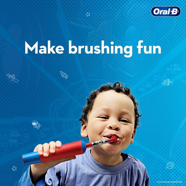 Oral B Kids Spiderman Rechargeable Rotating Electric Toothbrush- (Daily & Sensitive)