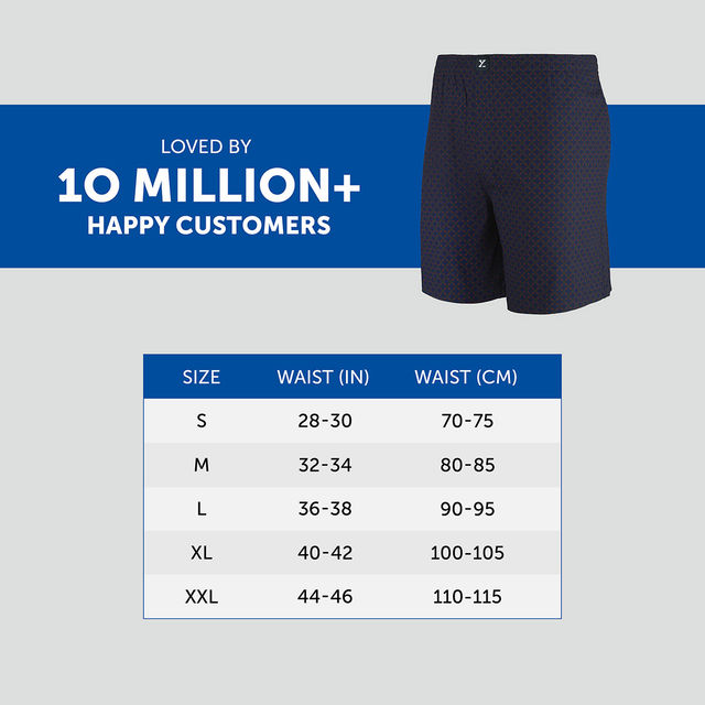 XYXX Astor IntelliEaze 100% Combed Cotton Printed Boxer | Back Pocket | Circle- L