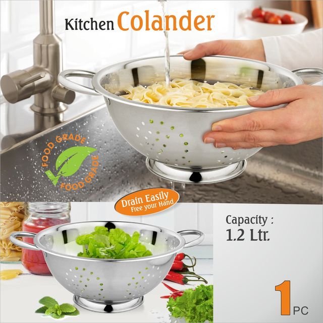BAY6 Steel Colander - 20 cm (1200 ml)