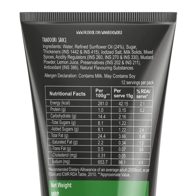 Wingreens Farms Tandoori Sauce 180 g Combo