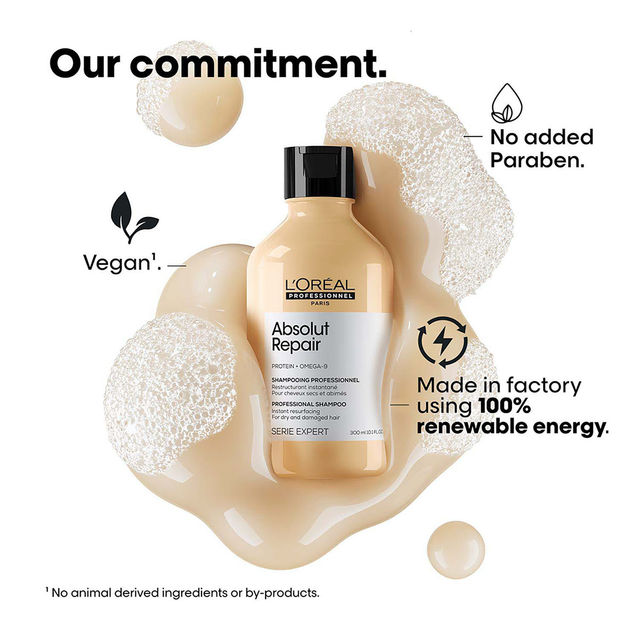 L'Oréal Professionnel Absolut Repair Shampoo For Dry and Damaged Hair With Wheat Protein