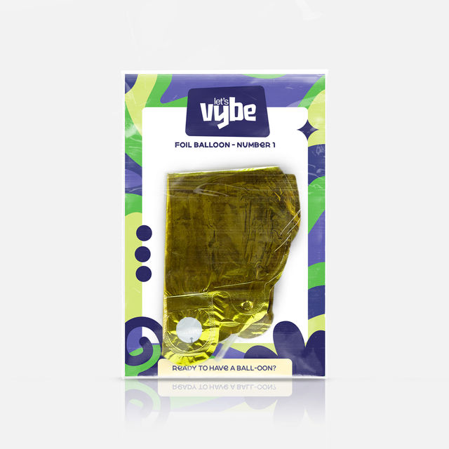 Let's Vybe Foil Balloon Number 1