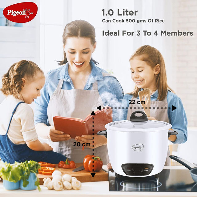 Pigeon 1 L Rice Cooker - 400 W | BIS Certified