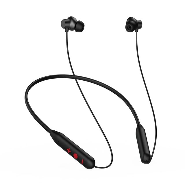 pTron Tangent Eon Bluetooth Neckband | 45H Playtime | Hd Mic | Trutalk Ai-Enc Dual Device Pairing - Black