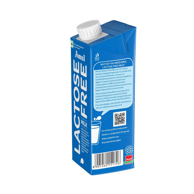 Amul Lactose Free Milk (Tetra Pack) 250 ml Combo