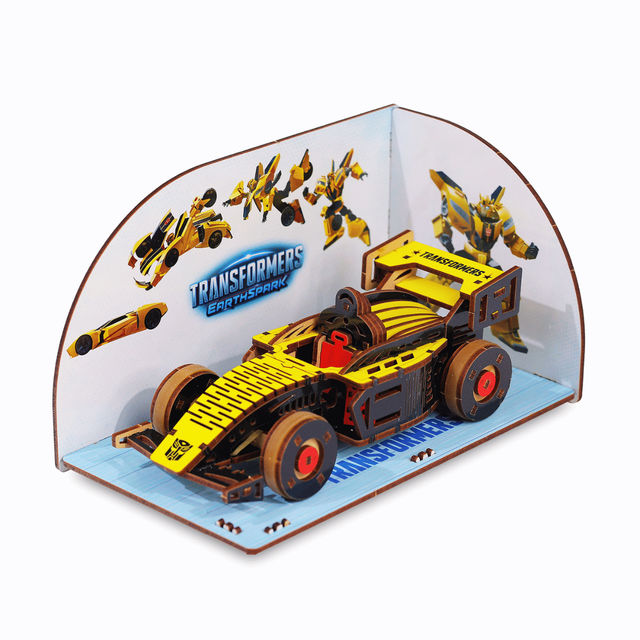 ThinkerPlace Transformers Bumblebee Racing Kit | Build, Learn & Play with Pull-Back Car (Age 8+)