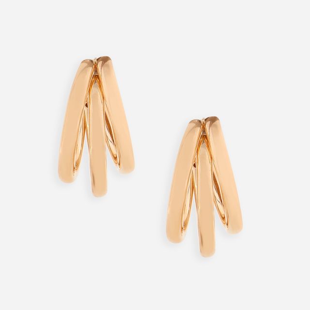 Toniq Women Hoop Earrings Gold-One Size