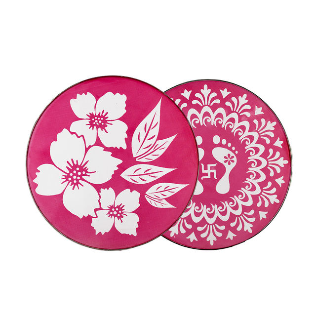 Gullak Festive Rangoli Jali Stencil 12 inch | Pack Of 2 Assorted