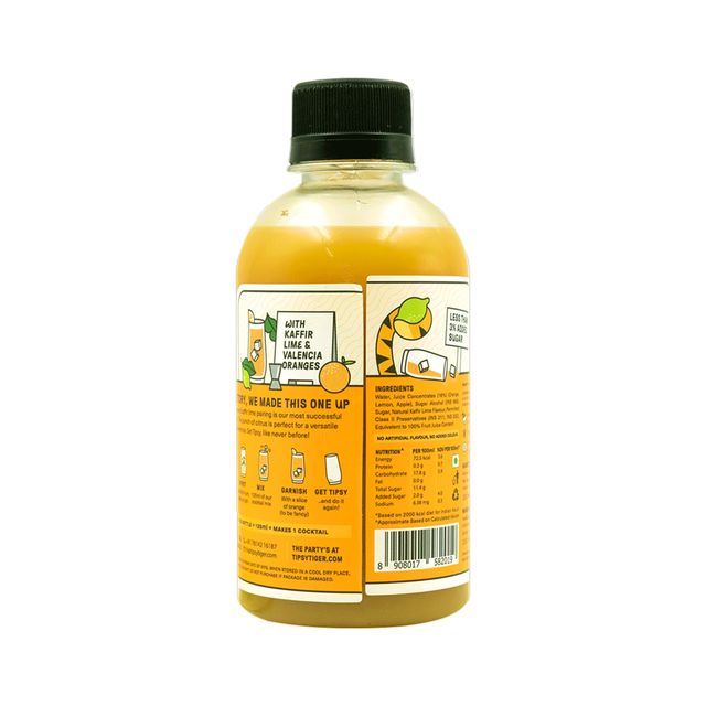 Tipsy Tiger - Orange & Kaffir Lime Mojito Cocktail Mixer(250ml) & Tipsy Tiger Classic Mojito With Lemon & Mint(250ml) Combo