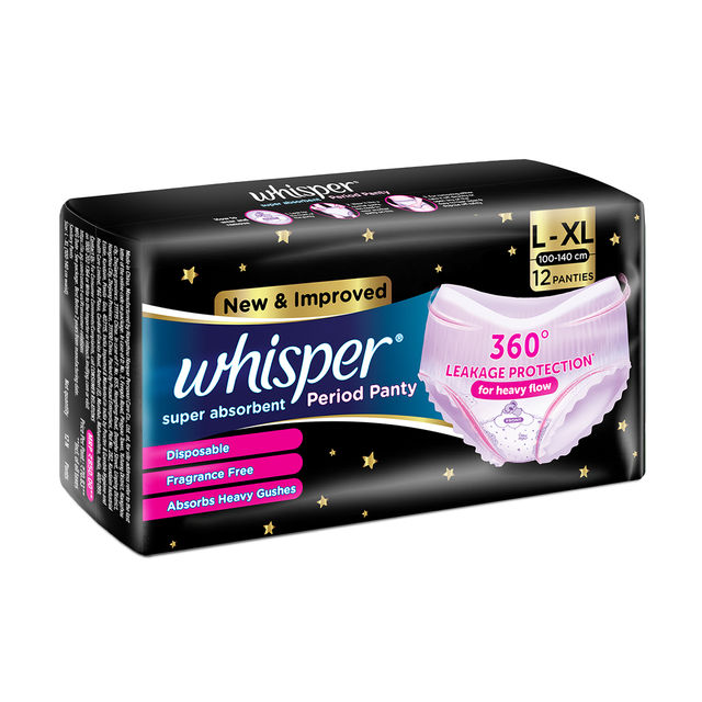 Whisper Super Absorbent Period Panties | L-XL