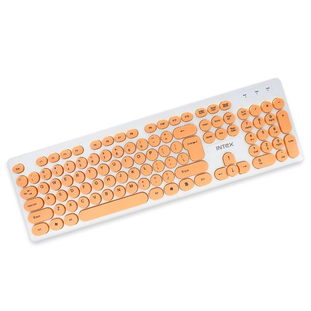 Intex Wired Classy Keyboard for Windows & MAC | USB Plug-and-Play | Silent Typing for PC-Laptop