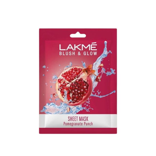 Lakme Blush & Glow Lemon Sheet Mask(25ml), Lakme Blush & Glow Pomegranate Sheet Mask(20ml) & Lakme Blush & Glow Strawberry Sheet Mask(25ml) Combo