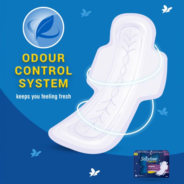 Stayfree Secure Nights Sanitary Pads - XXL 6 pc Combo