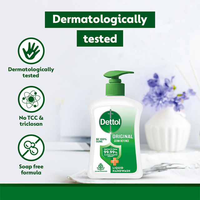 Dettol Original Hand Wash Pump With Free Handwash Refill | 99.99% Germ Protection