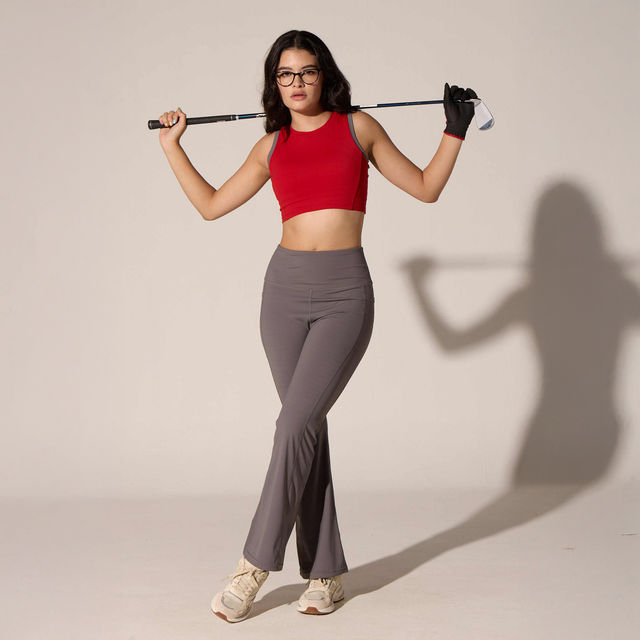 kaval カヴァル／Simple work pants (Dragon's Buy Cava Women's Flare Pants All-Day Flex | Grey - XXL Online
