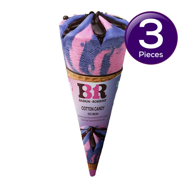 Baskin Robbins Cotton Candy Ice Cream Cone 110 ml Combo