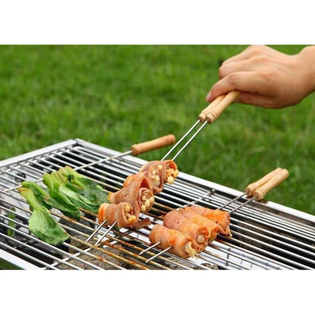 Divine Vibes Metal Grill Sticks (Barbeque Skewers)