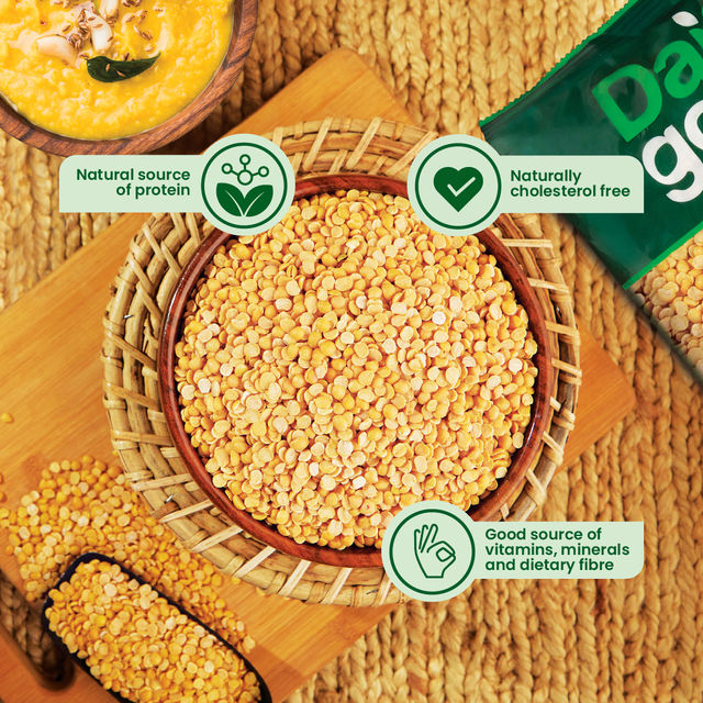 Daily Good Unpolished Masoor Dal(500gms), Daily Good Unpolished Toor / Tur / Arhar Dal(500gms) & Daily Good Unpolished Moong Dal(500gms) & Daily Good Unpolished Chana Dal(500gms) Combo