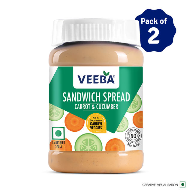 Veeba Sandwich Spread Carrot & Cucumber (250g) Combo | Pack of 2