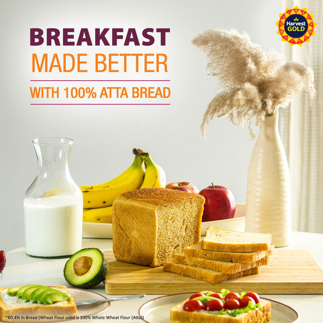 Harvest Gold Atta Bread(450gms) & Natural Farms Eggee Provita5 Eggs(10pc) Combo