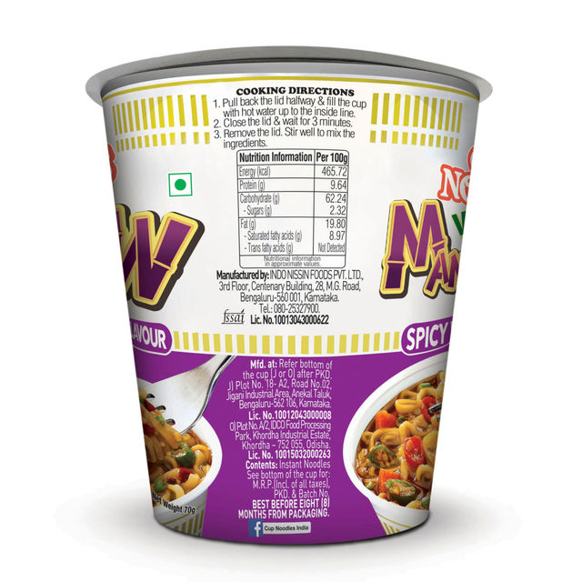 Nissin Cup Veggie Manchow Combo